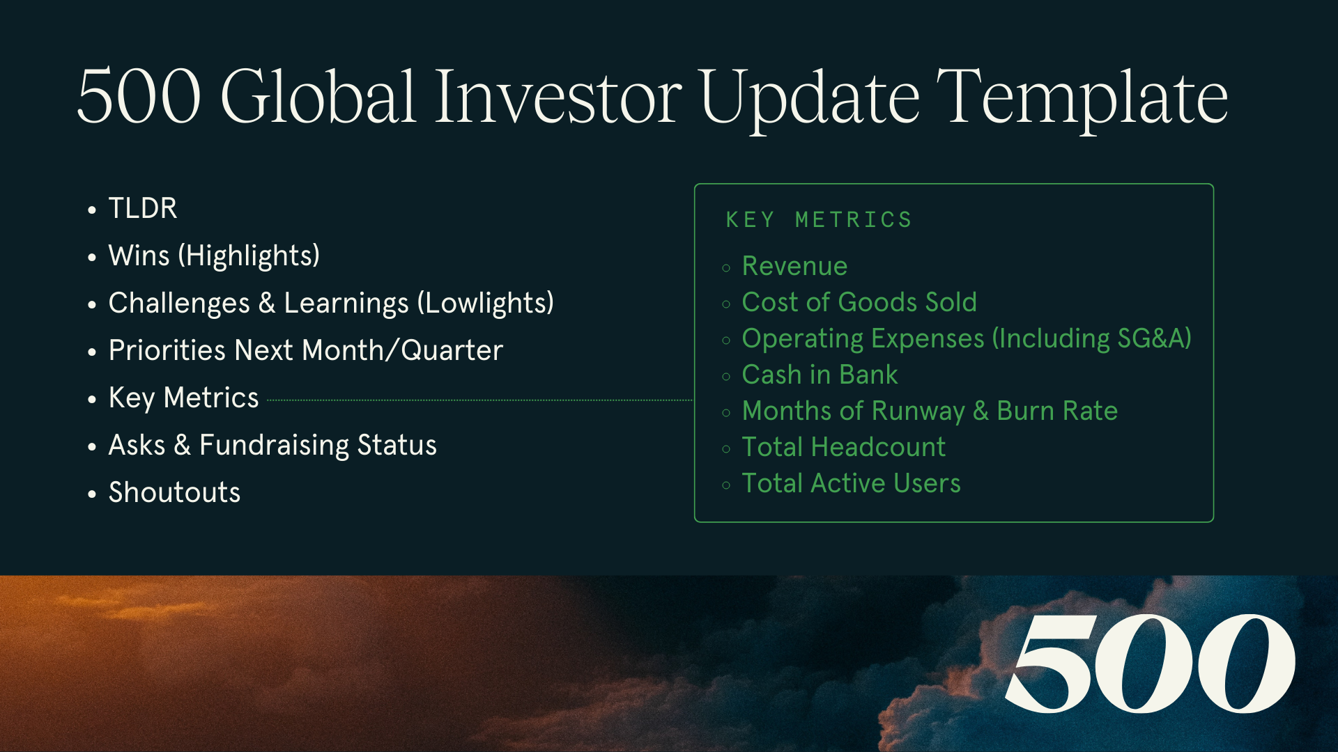 Mastering Investor Updates: A Template for Effective Communication