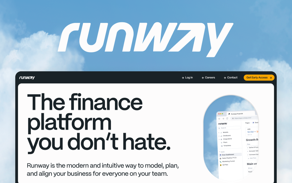 Screenshot of Runway's website.